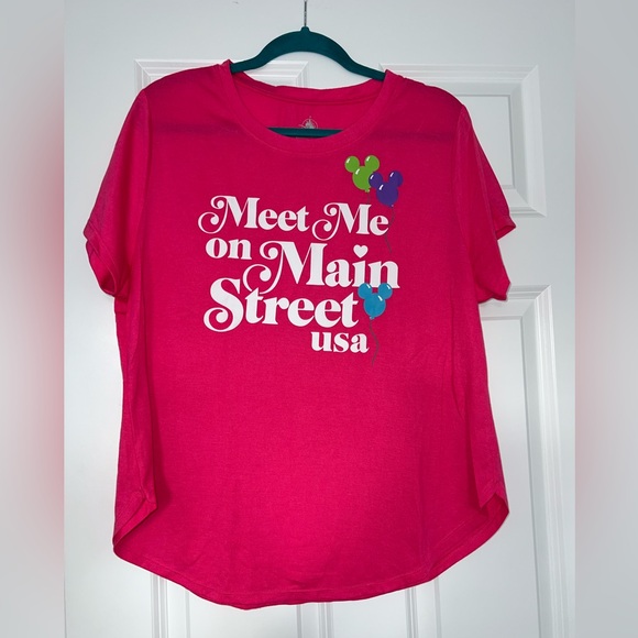 Disney Parks Meet me on Main street balloons matching t-shirt and leggings set L - Picture 2 of 9